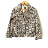 Sans Souci Leopard Print Denim Jacket NWT- Size S (see notes)