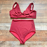 Wild Isles Burgundy Front Knot Bikini Top- Size 3 (we have matching bottoms)