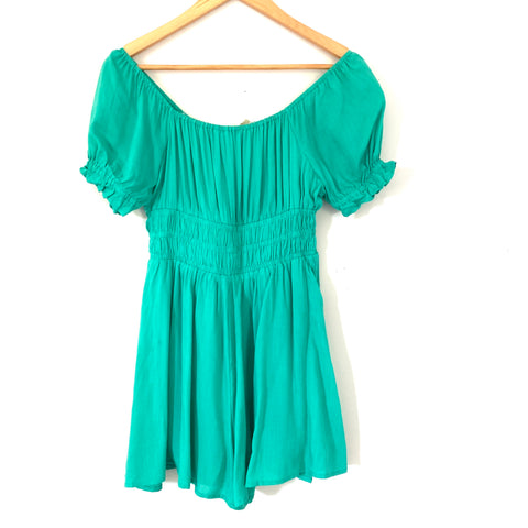Entro Green Off the Shoulder Romper NWT- Size S