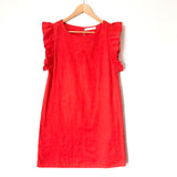 VILA Orange Dress with Ruffle Detail Sleeve NWT- Size 6