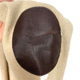 J Crew Cream Wool Blend Leather Elbow Patch Sweater- Size L (see notes)