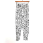 No Brand White Animal Print Joggers- Size S