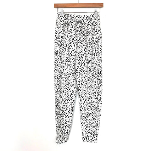 No Brand White Animal Print Joggers- Size S