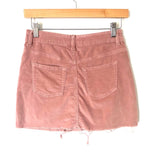 Topshop Mauve Pink Raw Hem Mini Skirt- Size 4