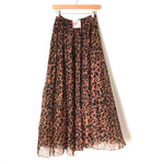 Chicwish Brown Leopard Print Maxi Skirt NWT- Size XS/S