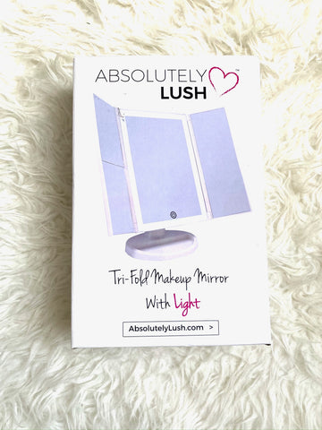 Absolutely Lush Tri Fold Makeup Mirror With Light