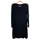 Eileen Fisher Black Boat Neckline Dress- Size S