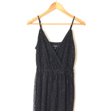 Express Black Sequin Cropped Jumpsuit- Size XS