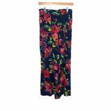Band Of Gypsies Navy Floral Print Pants NWT- Size S (Inseam 23.5”)
