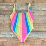 Show Me Your Mumu Neon Striped One Piece NWOT- Size XXL (sold out online)