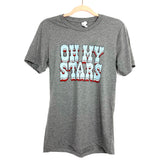 Bella + Canvas Friday + Saturday Grey Heathered "Oh My Stars" T-Shirt- Size S