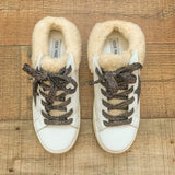 Steve Madden White/Sand Peters Slip Into Star Sneakers- Size 7