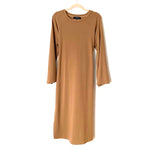 Eloquii Camel Brown Tie Front/Back Sweater Dress with Side Slits- Size 14/16