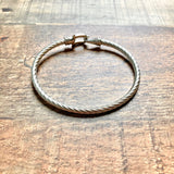 No Brand Silver Cable Clasp Bracelet