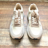 White Raven Tan/White Suede Like Sneakers- Size 8.5 (Like New!)