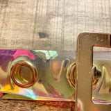 No Brand Iridescent with Gold Buckle See Through Belt- Size ~S (see notes)