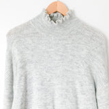 Halogen Grey Ruffle Neck Sweater- Size S