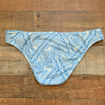 Victoria's Secret White/Blue Swim Bottoms- Size M