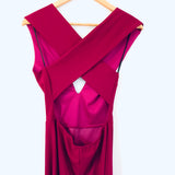 Pink Lily Magenta Deep V Cross Back Jumpsuit- Size ~S