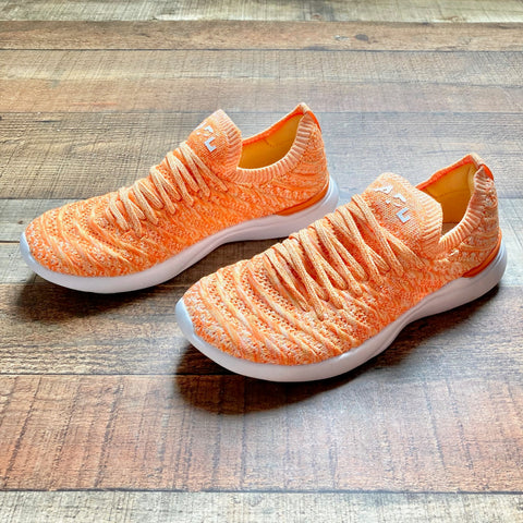 APL Neon Orange Lace Up Slip On Sneakers- Size 7.5 (GREAT CONDITION)