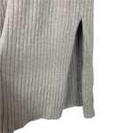 WAYF Dede & Emily BFF Collection Grey Ribbed Tie Back Front Slit Sweater Dress NWT- Size M (sold out online)