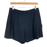 Theory Black Front Pleated Shorts- Size 10