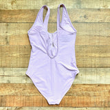 Aerie Lilac Three Button Front Padded One Piece- Size L