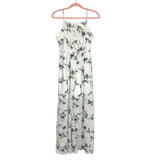 Doe & Rae White Floral Print Front Cutout Jumpsuit- Size S