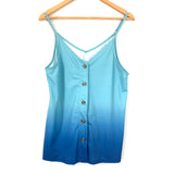 No Brand Blue Ombre Button Up Tank- Size S