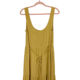 Lovestitch Mustard Back Tie Tiered Maxi Dress- Size S (see notes)