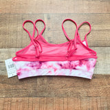 Good American Pink and White Mesh Lining Sports Bra NWT- Size 1