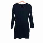 No Brand Black Ribbed Long Sleeve Dress- Size M