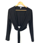 Venus Black Front Tie Cropped Cardigan- Size M