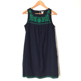 J. Crew Navy Embroidered Detail Dress- Size XS