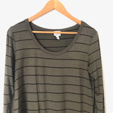 Peyton Jensen Striped Long Sleeve Top- Size XS
