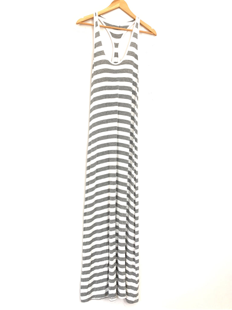 Gap Body Grey & White Striped Maxi Dress- Size XS The Saved Collection Gap Body Grey & White Striped Maxi Dress- Size XS The Saved Collection