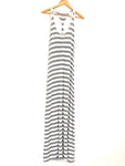 Gap Body Grey & White Striped Maxi Dress- Size XS