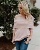 LOFT Pink Off the Shoulder Sweater NWT- Size S