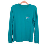 Southern Tide Teal Game Fish Series Long Sleeve Tee- Size S (see notes)