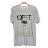 Bella+Canvas Heather Gray Coffee Now Please Tee- Size M