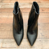 Simply Vera Vera Wang Black Faux Leather Side Cut Out Booties- Size 9 (see notes)