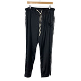 Soma Sensual Black Satin Long Sleeve Pajama Set- Size L (sold as set)