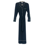 1901 Black White Trim Belted Jumpsuit- Size XS