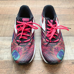 Brooks Launch 4 Black and Pink Printed Running Sneakers- Size 8 (GREAT CONDITION)