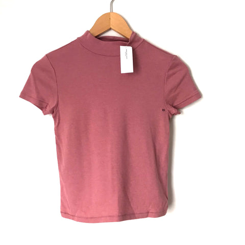 American Eagle Pink Crop Short Sleeve Top NWT- Size XS