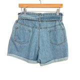No Brand Light Wash Paper Bag Belted Shorts NWOT- Size M