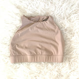 Carbon38 Nude Lace Back High Neck Sports Bra- Size S (see notes!)