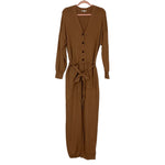 Alex Mill Brown Wool/Cotten Blend Belted Jumpsuit- Size XL