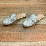 A New Day Silver Glitter Mules- Size 8 (Like New Condition!)