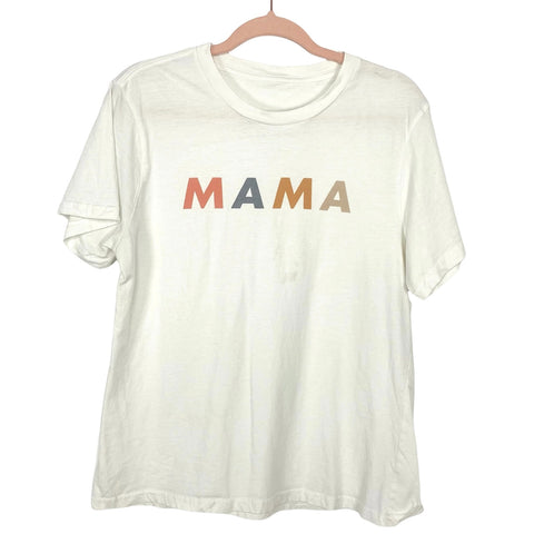 No Brand Cream/Orange/Grey MAMA Tee- Size ~XL (See Notes)